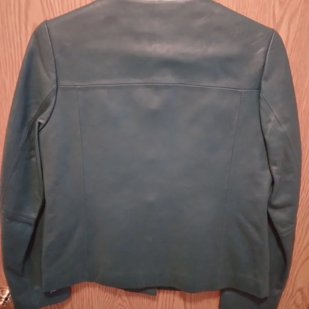 Womens pendleton Green leather jacket - Picture 2 of 3